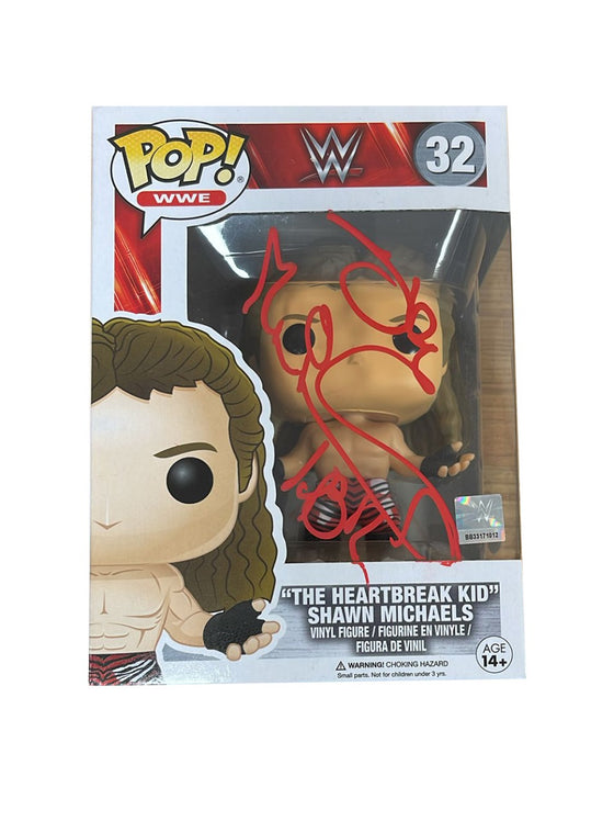 Shawn Michaels Signed WWE No 32 Pop! Funko AK28119 JSA COA