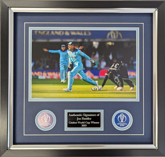 Jos Buttler Signed & Framed Photo England CRICKET WORLD CUP 2019 AFTAL COA