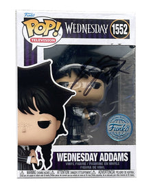  Jenna Ortega Signed Wednesday Addams "Funko POP 1552" SWAU S25235 COA