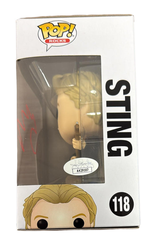 Sting The Police Signed Funko Pop Rocks 118 Genuine AUTOGRAPH AK29107 JSA COA