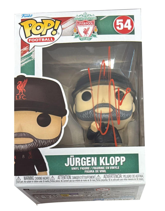 Jurgen Klopp Liverpool FC Signed Funko Pop #54 Genuine Autograph AK29393 JSA COA
