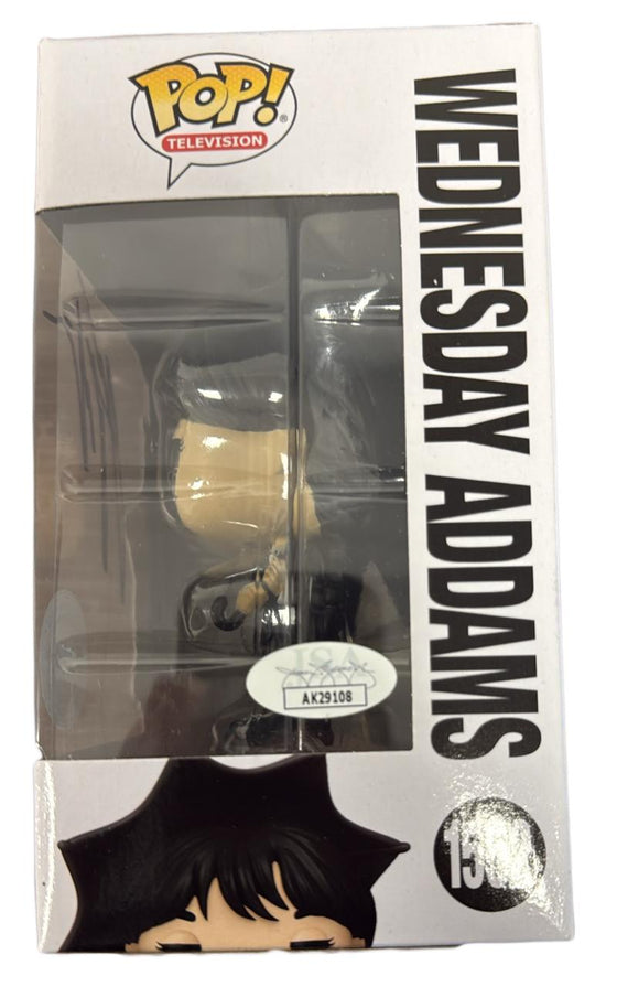 Jenna Ortega Signed Wednesday Addams "Funko POP 1552" AK29108 JSA COA