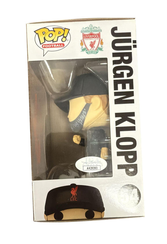 Jurgen Klopp Liverpool FC Signed Funko Pop #54 Genuine Autograph AK29393 JSA COA
