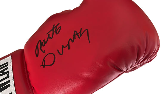 Roberto Duran Signed Boxing Glove Genuine Signature AFTAL COA