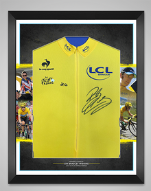  Bradley Wiggins Signed & Framed Tour de France 2012 Yellow Jersey TDF AFTAL COA