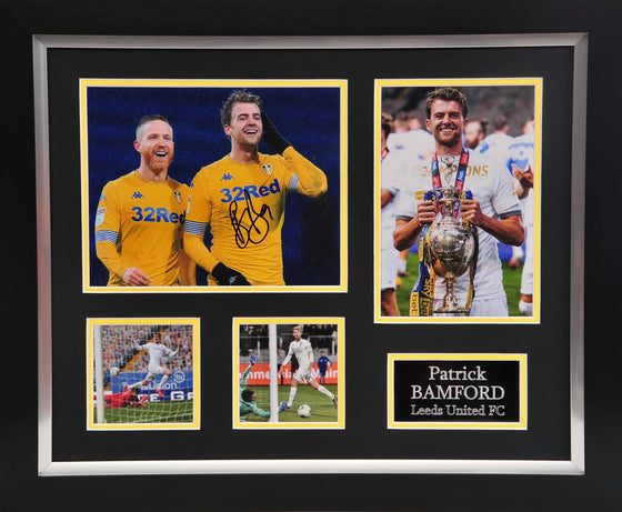 Patrick Bamford Signed & Framed 12X8 Photo LEEDS UNITED Photo Mount AFTAL COA