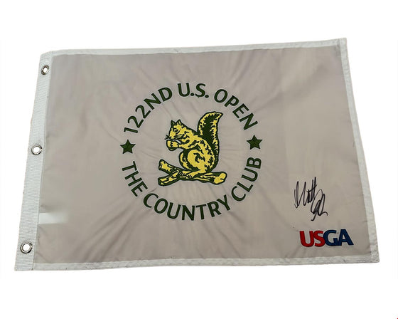 Matt Fitzpatrick Signed PIN FLAG U.S. Open AFTAL COA