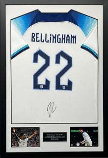  Jude Bellingham Signed & Framed England Jersey Real Madrid CF AFTAL COA