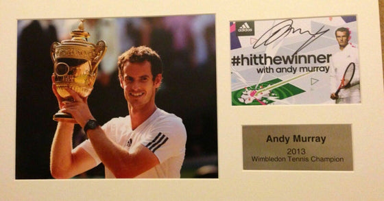 Andy Murray Genuine Hand Signed Autograph Photo Display Mount Wimbledon 2013