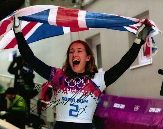 Lizzy Yarnold (Skeleton Racer - Olympic Gold 2014) Signed 10X8 PHOTO AFTAL COA