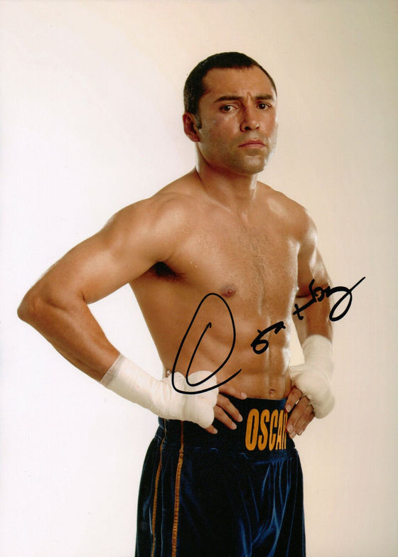 Oscar De La Hoya GENUINE HAND SIGNED 12X8 Photo World Champion