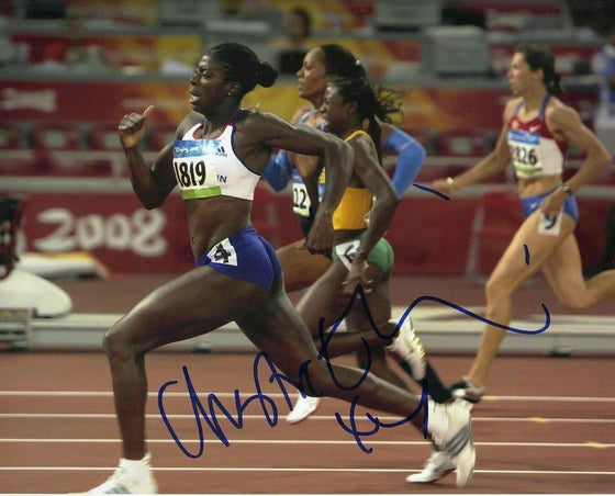 Christine Ohuruogu SIGNED 10X8 Photo BEIJING 2008 OLYMPICS AFTAL COA (B)