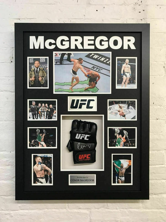 Conor McGregor Signed & FRAMED UFC Glove Genuine Autograph AFTAL COA