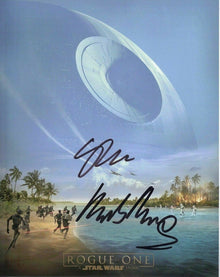  Gareth Edwards & Mads Mikkelsen Signed 10X8 Photo Rogue One STAR WARS COA (5164)