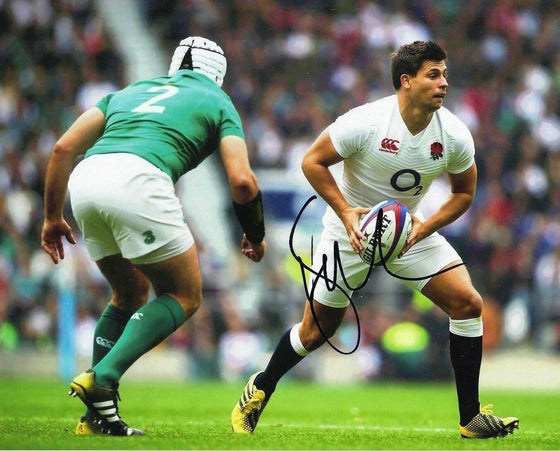 Ben Youngs Signed 10X8 LEICESTER Lions & England Rugby AFTAL COA (2308)