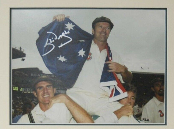 Steve Waugh Signed 18X12 Mounted Photo Australia Cricket AFTAL COA (C)