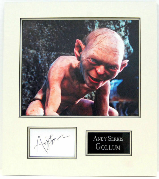 Andy Serkis Genuine Hand Signed Photo Mount Display LORD OF THE RINGS GOLLUM (A)