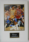 Magic Johnson SIGNED 14X11 PHOTO Mounted Display Los Angeles Lakers AFTAL COA