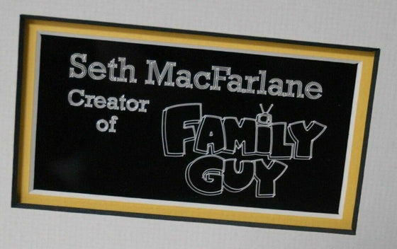 Seth MacFarlane Signed 14X11 Photo Mount Display Family Guy AFTAL COA (B)