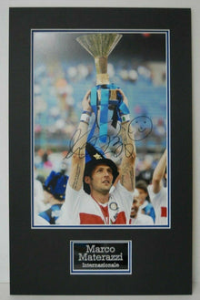  Marco Materazzi Signed 18X12 Mounted Photo Inter Milan & ITALY AFTAL COA (B)