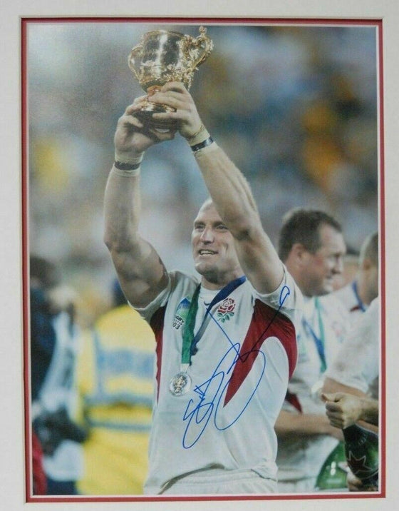 Lawrence Dallaglio Signed 16X12 Photo Mount Display AUTOGRAPH ENGLAND RUGBY (C)