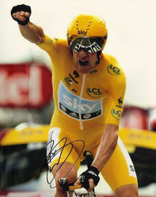  Bradley Wiggins Signed 10X8 Photo 2012 Tour de France AFTAL COA (G)