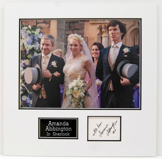 Amanda Abbington Genuine Hand Signed Photo Mount Display SHERLOCK Autograph (A)