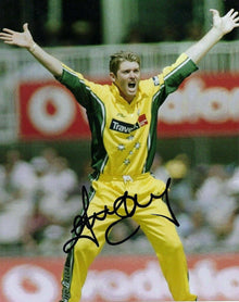  Ian Harvey Signed 10X8 Photo Cricket Australia AFTAL COA (2521)