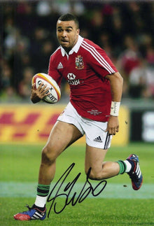  SIMON ZEBO Signed 12X8 Photo Lions Munster & Ireland Rugby (2166)