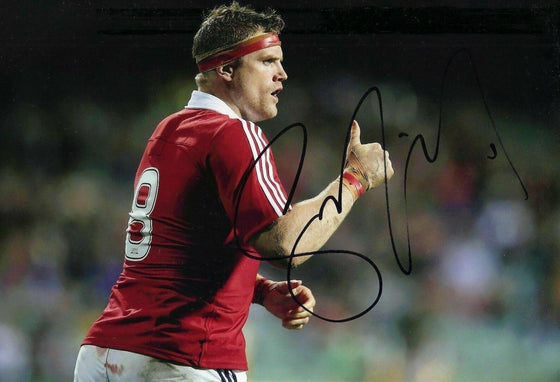 Jamie Heaslip Signed 12X8 Photo Lions Leinster & Ireland Rugby AFTAL COA (2173)