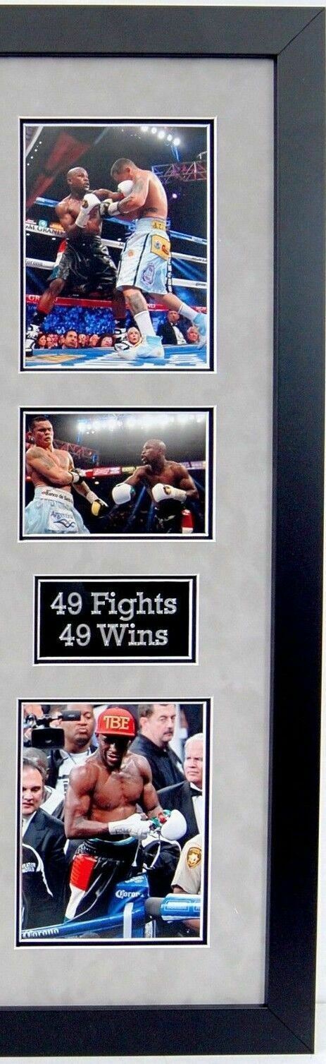 Floyd Mayweather Signed & FRAMED TMT Black Boxing Boot EXACT Proof AFTAL