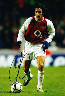  Robert Pires Signed 12X8 Photo Arsenal Genuine AFTAL COA (9045)