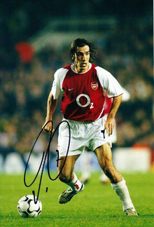  Robert Pires Signed 12X8 Photo Arsenal Genuine AFTAL COA (9046)