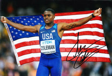  Christian Coleman Signed 12X8 Photo American Athlete AFTAL COA (A1)