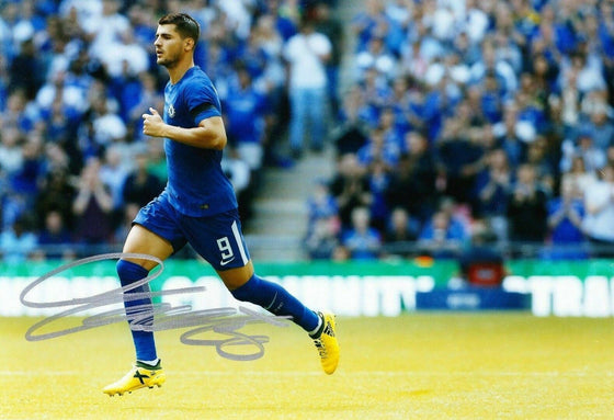 Alvaro Morata Signed 12X8 Photo Chelsea F.C. Genuine Signature AFTAL COA (9112)