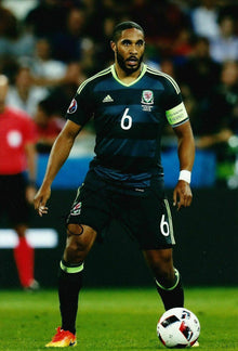 Ashley Williams Signed 12X8 Photo Everton FC & WALES EUROS 2016 AFTAL COA (1763)
