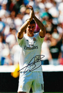  Gareth Bale Signed Real Madrid 12X8 Photo AUTOGRAPH GENUINE AFTAL COA (9160)