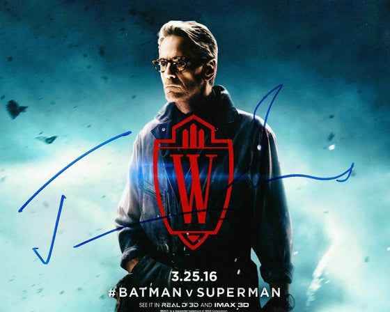 Jeremy Irons Signed 10X8 Photo Batman V Superman AFTAL COA (7284)