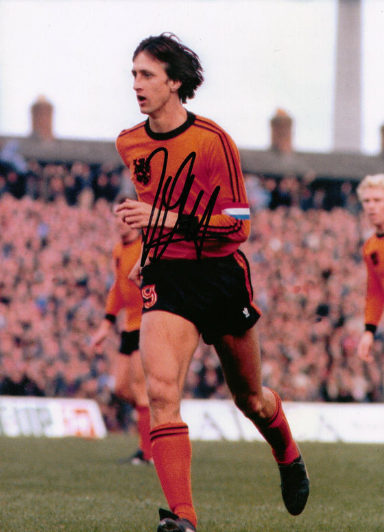 Johan Cruyff Signed 12X8 Photo HOLLAND AFTAL COA (1669)