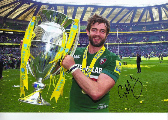 Geoff Parling Genuine Hand Signed 10X8 Photo Leicester & England (2109)
