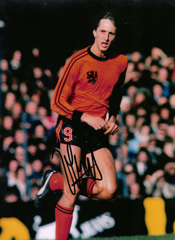 Johan Cruyff Signed 12X8 Photo HOLLAND AFTAL COA (1673)
