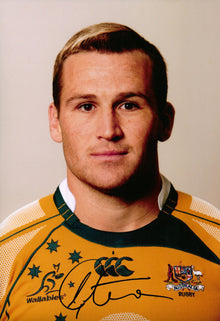  Matt Giteau Signed 12X8 Australian Rugby Genuine Signature AFTAL COA (2199)
