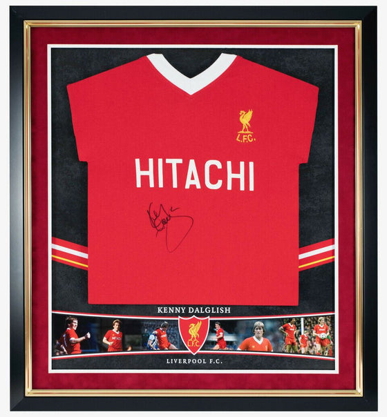 Kenny Dalglish Signed & Framed Shirt Liverpool FC Genuine Autograph AFTAL COA