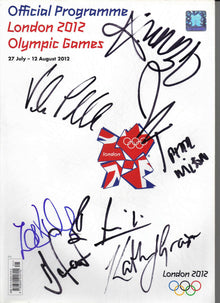  OLYMPIC PROGRAMME LONDON 2012 SIGNED BY 7 INC JESS ENNIS & VICTORIA PENDLETON