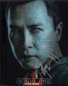  Donnie Yen Signed 10X8 Photo Rogue One: A STAR WARS Story AFTAL COA (5303)