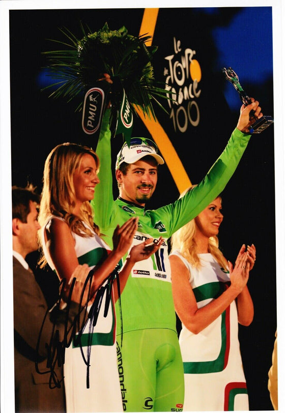 Peter Sagan Signed 12X8 Photo TOUR DE FRANCE Legend AFTAL COA (A)