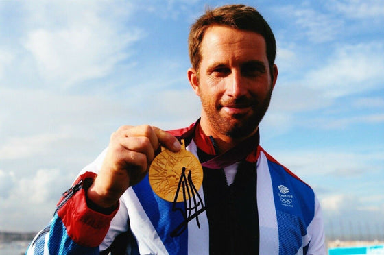 Ben Ainslie Signed 10X8 Photo London 2012 Olympics AFTAL COA (A2)