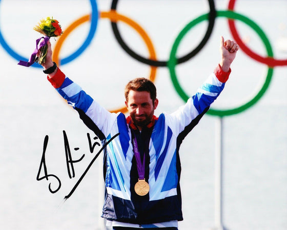 Ben Ainslie Signed 10X8 Photo London 2012 Olympics AFTAL COA (A6)