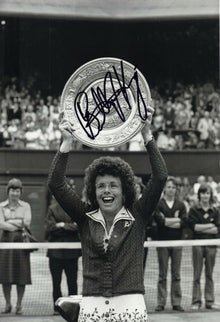  Billie Jean King Signed 12X8 Photo Wimbledon Genuine Signature AFTAL COA (L)