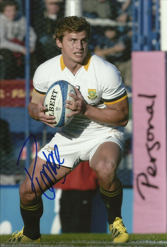Patrick Lambie Genuine Signed 12X8 Photo SPRINGBOKS South Africa COA (2178)